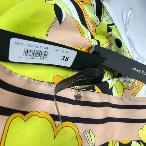 NWT ANNARITA N Made in Italy Long V-strap dress - Picture 14 of 16